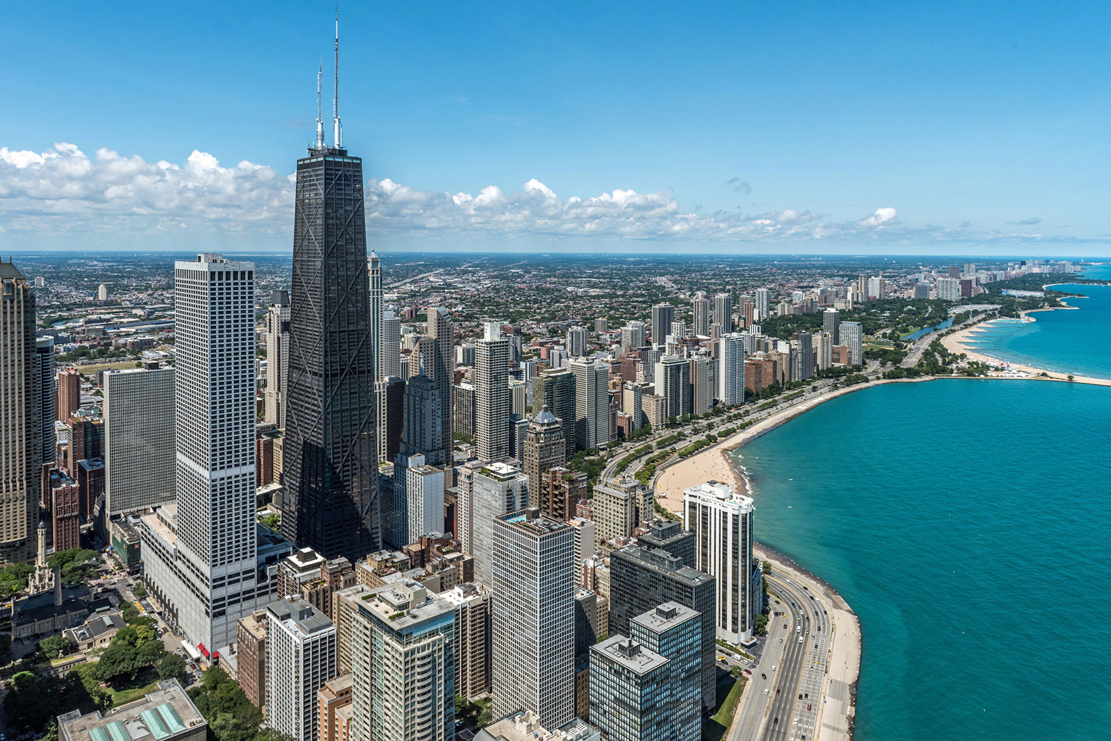 Gold Coast lakefront towers along Lake Michigan